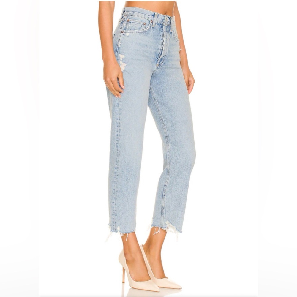 AGOLDE Riley High-Rise Fringe Hem Jeans | 25 - Picture 2 of 9